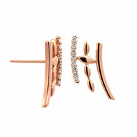 Etho Maria 18K White Gold 3 Row Diamond Earrings