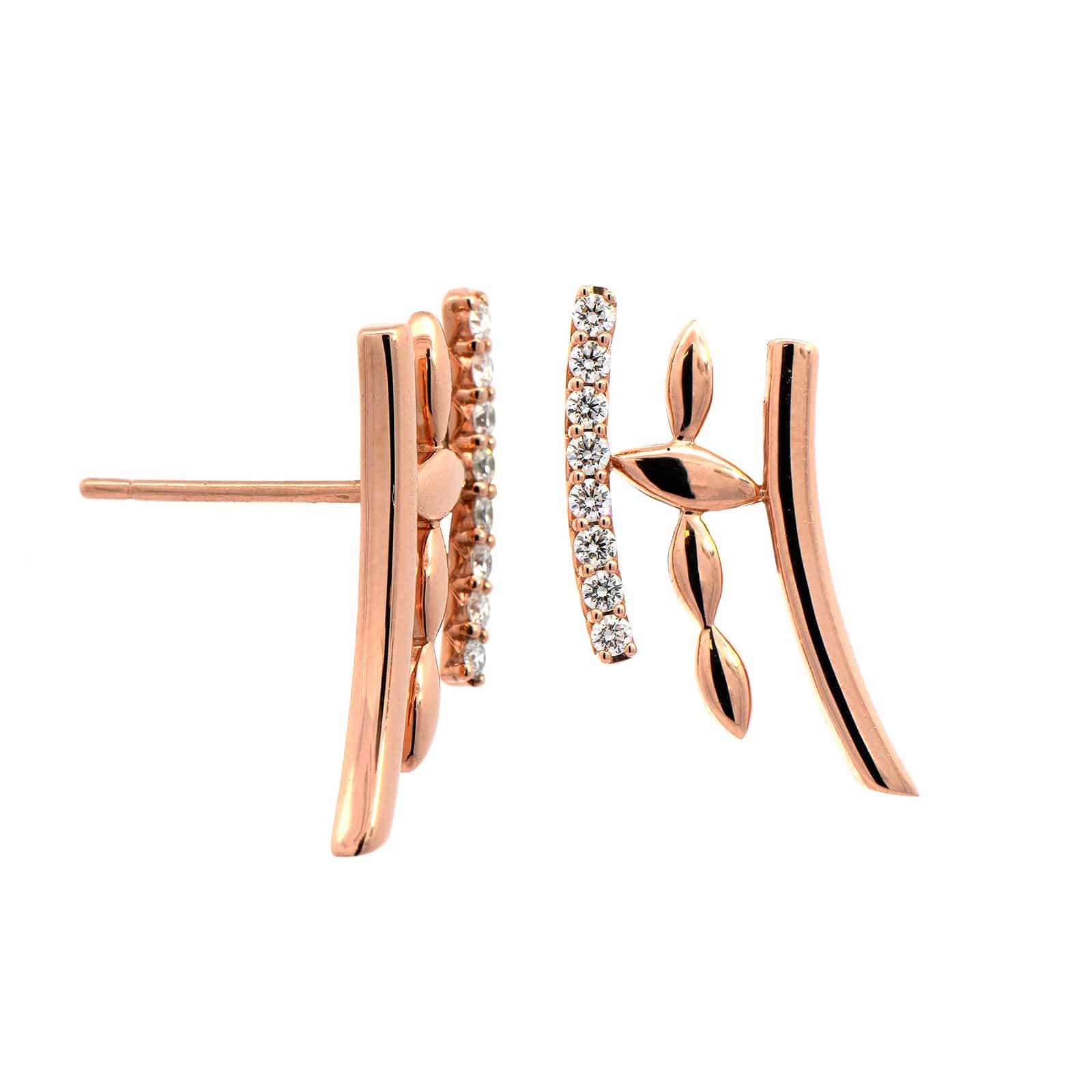 Etho Maria 18K White Gold 3 Row Diamond Earrings