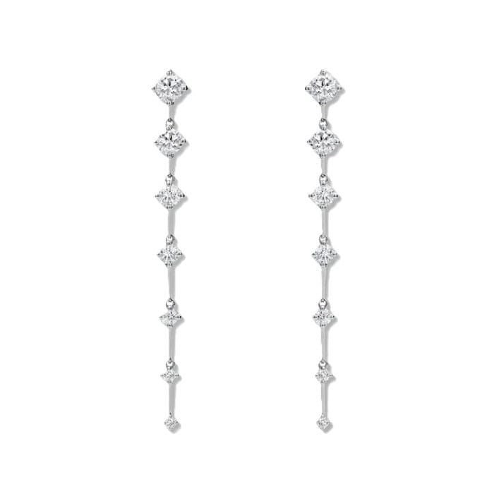 Fernando Jorge 18K White Gold and Diamond Medium Sequence Drop Earrings