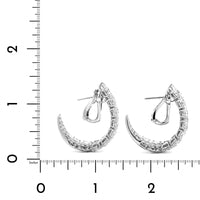 Etho Maria 18K White Gold Multi Shaped Diamond Hoop Earrings