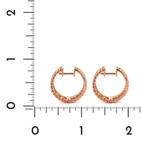 Etho Maria 18K Rose Gold Multi Row Diamond Hoop Earrings