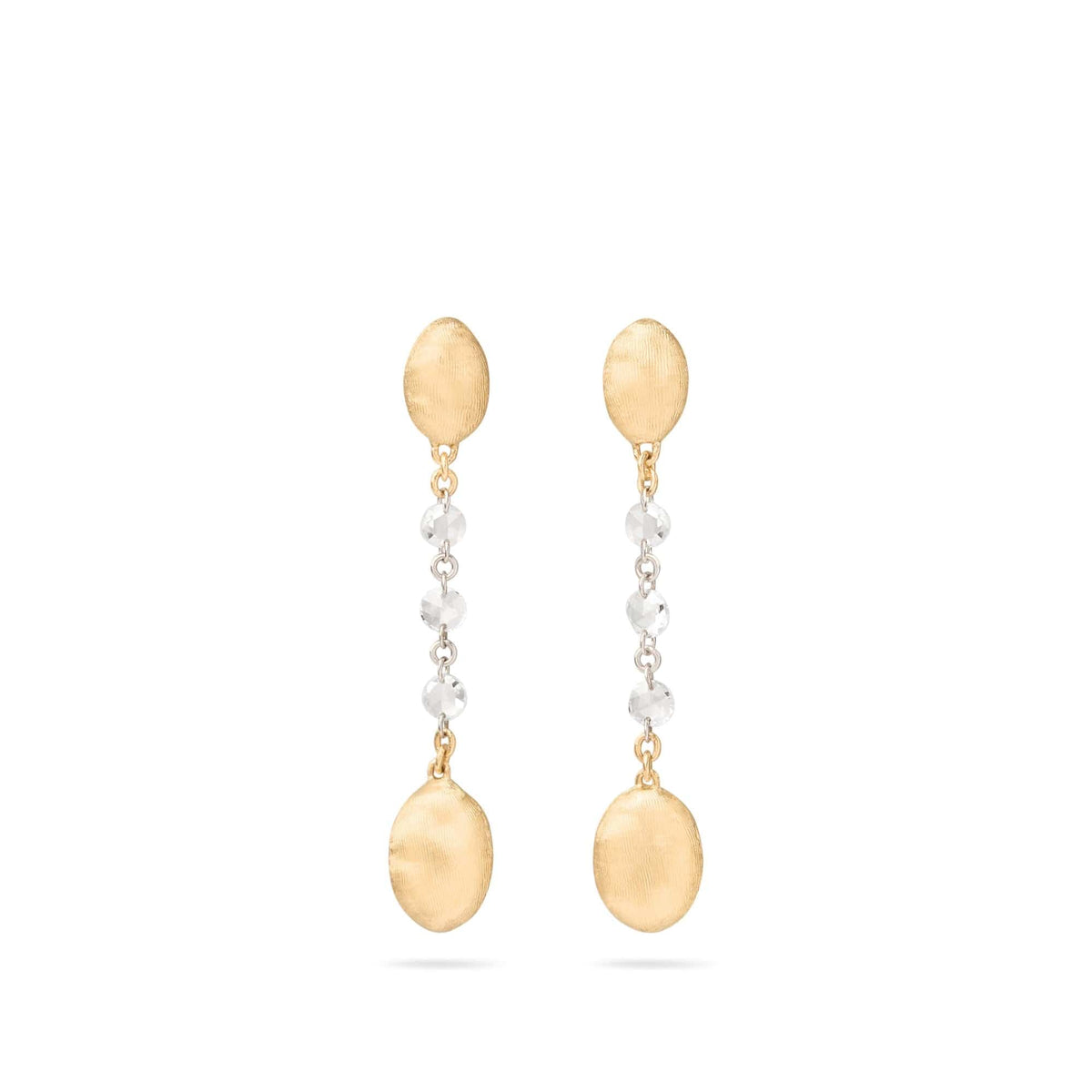 Marco Bicego Siviglia 18K Yellow Gold Rose Cut Diamond Drop Earrings