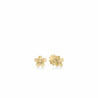 Roberto Coin 18K Yellow Gold Diamond Jasmine Flower Stud Earrings