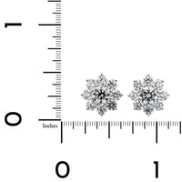 Etho Maria 18K White Gold Diamond Flower Stud Earrings