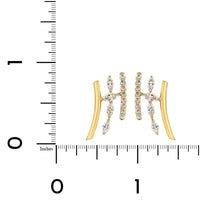 Etho Maria 18K Yellow Gold 3 Row Climber Diamond Earrings