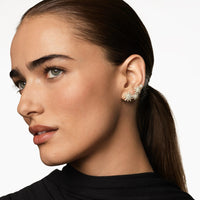 Starburst Full Pavé Climber Earrings 18K Yellow Gold with Diamonds, 26.9mm