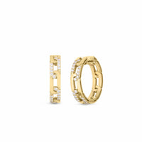 Roberto Coin 18K Yellow Gold Navarra Diamond Hoop Earrings