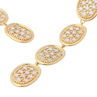 Marco Bicego Lunaria Alta 18K Yellow Gold Pave Diamond Drop Earrings