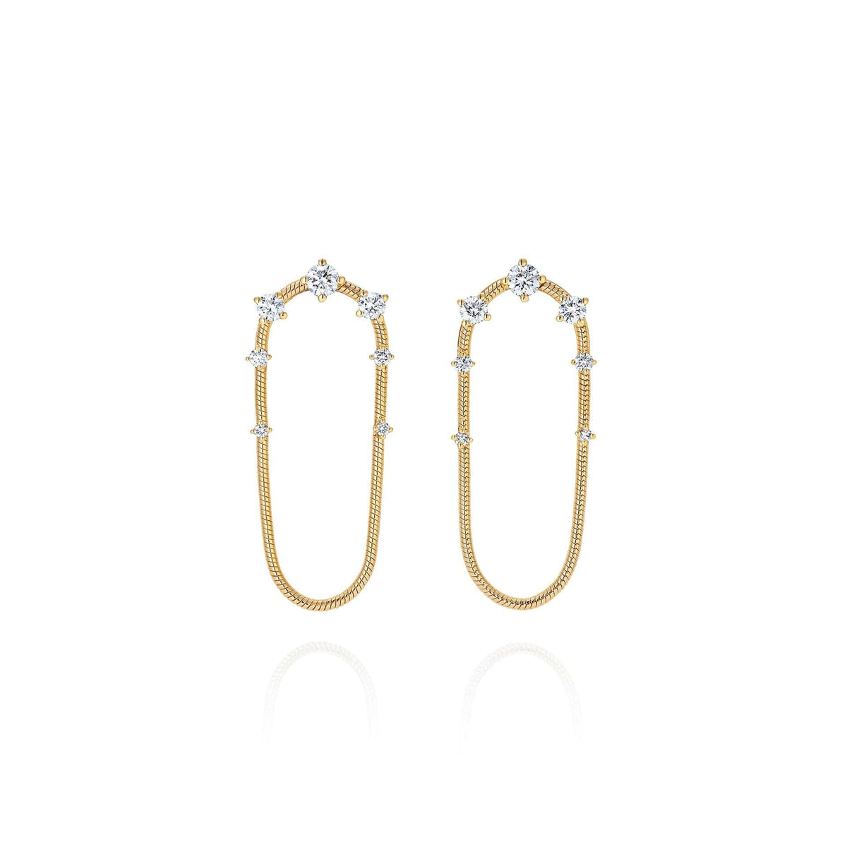 Fernando Jorge 18K Yellow Gold and Diamond Short Chain Drop Earrings