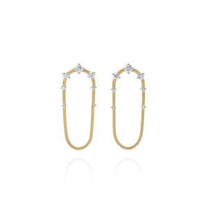 Fernando Jorge 18K Yellow Gold and Diamond Short Chain Drop Earrings