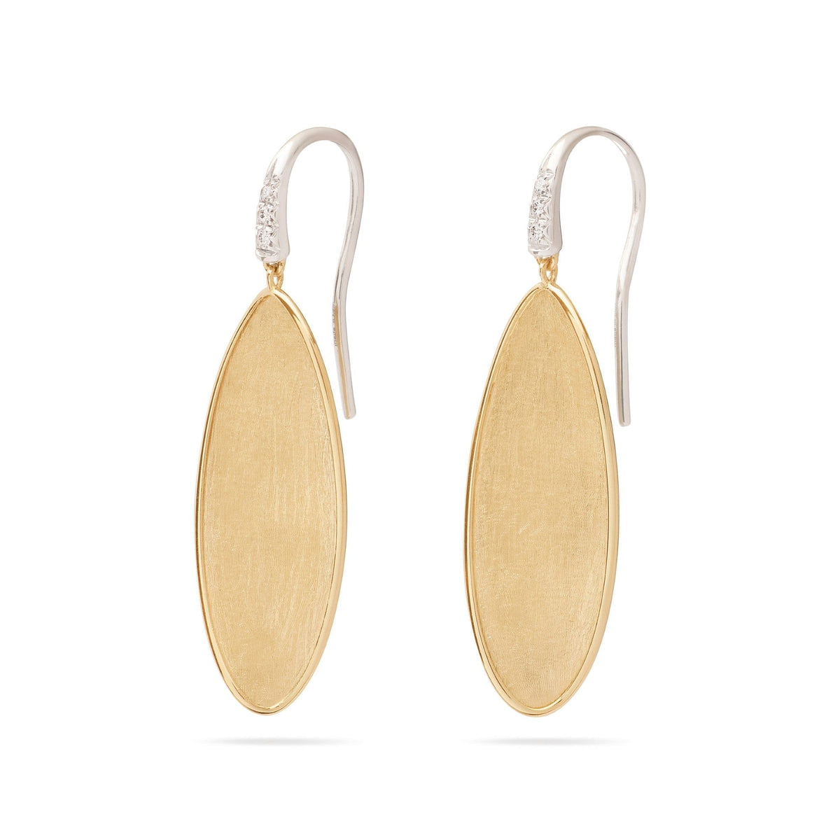 Marco Bicego 18K Yellow Gold Lunaria Twist Diamond Drop Earrings
