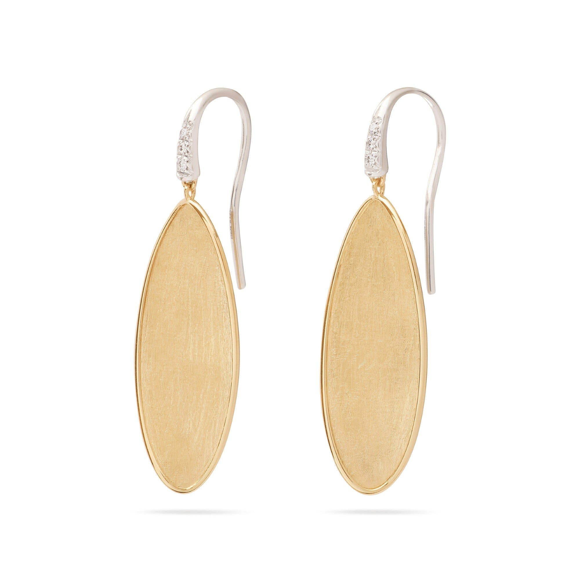 Marco Bicego 18K Yellow Gold Lunaria Twist Diamond Drop Earrings