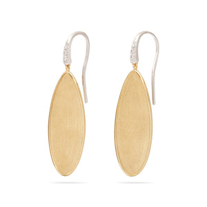 Marco Bicego 18K Yellow Gold Lunaria Twist Diamond Drop Earrings