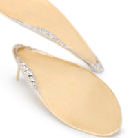 Marco Bicego 18K Yellow Gold Lunaria Twist Large Diamond Stud Earrings