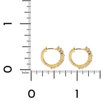 Three Stories 14K Yellow Gold Small Diamond Hoops