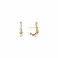Fernando Jorge 18K Yellow Gold Baguette Diamond Ascent Lobe Earrings