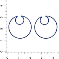 Blue Titanium Diamond Hoops