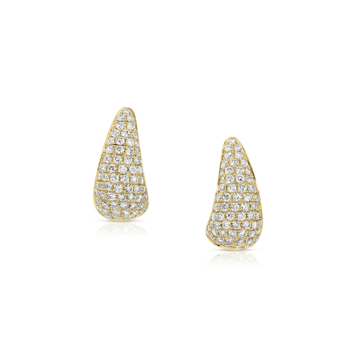 Anita Ko 18K Yellow Gold Small Pave Diamond Claw Stud Earrings