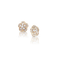 Pasquale Bruni 18K Rose Gold Champagne Diamond Figlia Dei Fiori Stud Earrings