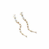 Fernando Jorge 18K Yellow Gold Baguette Diamond Ascent Drop Earrings