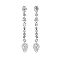 Penny Preville 18K White Gold Diamond Drop Earrings