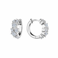 Penny Preville 18K White Gold Diamond Confetti Hoop Earrings