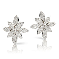 Pasquale Bruni 18K White Gold Diamond Ghirlanda Flower Stud Earrings