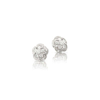 Pasquale Bruni 18K White Gold Diamond Figlia Dei Fiori Stud Earrings