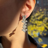 Pasquale Bruni 18K White Gold Diamond Goddess Garden Earrings