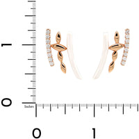 Etho Maria 18K Rose Gold 3 Row Climber Diamond Earrings
