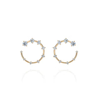 Fernando Jorge 18K Yellow Gold Graduated Diamond Small Hoop Earrings