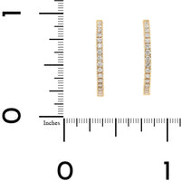 14K Yellow Gold Inside Out Diamond Hoop Earrings