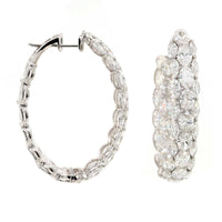 Etho Maria 18K White Gold Multi Shaped Large Diamond Hoop Earrings
