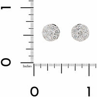 14K White Gold Diamond Cluster Stud Earrings
