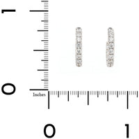 18K White Gold Inside Out .55CTW Diamond Round Hoop Earrings