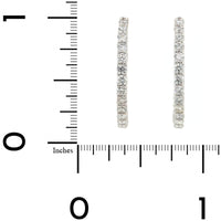 14K White Gold 22MM Inside Out Diamond Hoop Earrings