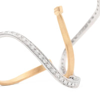 Marco Bicego Marrakech 18K Yellow and White Gold Diamond Twisted Hoops