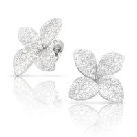 Pasquale Bruni 18K White Gold Diamond Giardini Secreti Flower Stud Earrings