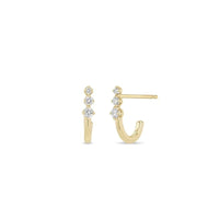 Zoe Chicco 14K Yellow Gold Small J Hook Diamond Earrings