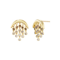 Emily P. Wheeler 18K Yellow Gold Baby Fringe Ombre White and Brown Diamond Drop Earrings