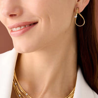 Marco Bicego 18K Yellow and White Gold Marrakech Diamond Coil Hoop Earrings