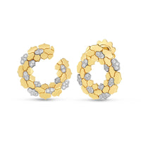 Roberto Coin 18K Yellow Gold Cobra Diamond Curl Earrings