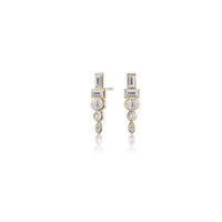 Sorellina 18K Yellow Gold Multi Shaped Diamond Totem Earrings