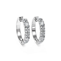 Leo Pizzo 18K White Gold Diamond Hoop Earrings