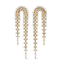 Fernando Jorge 18K Yellow Gold Doubled Vertex Diamond Drop Earrings