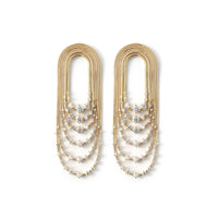 Fernando Jorge 18K Yellow Gold Parallel Multi Chain Diamond Earrings