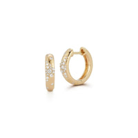 Dana Rebecca 14K Yellow Gold Cynthia Rose Scattered Diamond Hoop Earrings