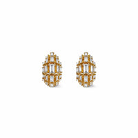 Fernando Jorge 18K Yellow Gold and Diamond Vertex Lobe Earrings