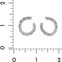 Etho Maria 18K White Gold Open Hoop Diamond Earrings