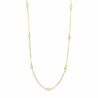 14K Yellow Gold Diamonds By The Yard Necklace